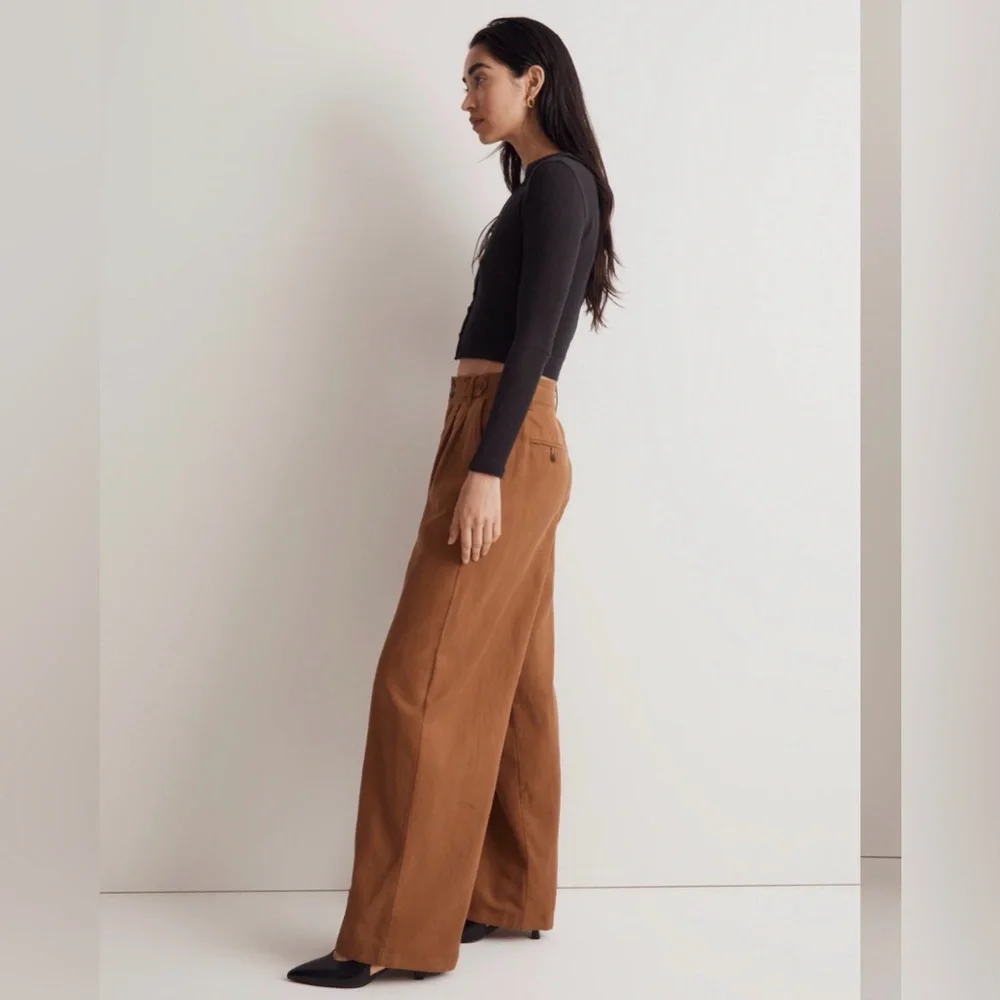 Madewell The Harlow Wide-leg Pant | Color: Acorn | Size 2 - Picture 3 of 12